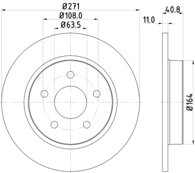 Disco de freio HELLA 8DD 355 118-221