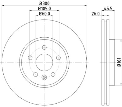 Disco de freio HELLA 8DD 355 118-391