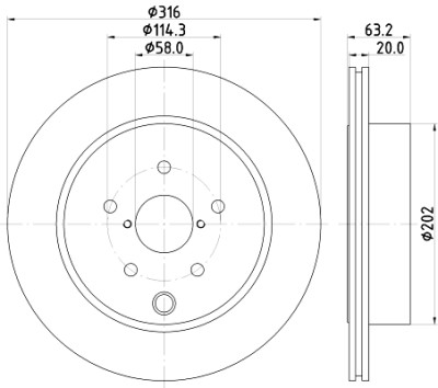 Disco de freio HELLA 8DD 355 118-451