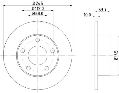 Disco de freio HELLA 8DD 355 118-581