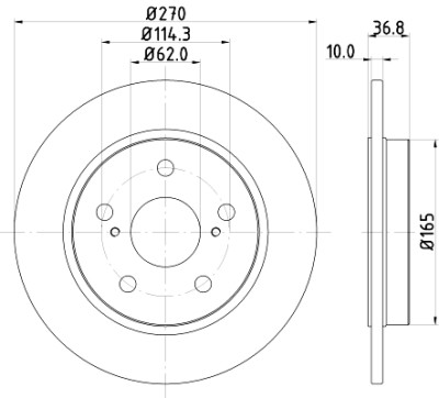 Disco de freio HELLA 8DD 355 118-971