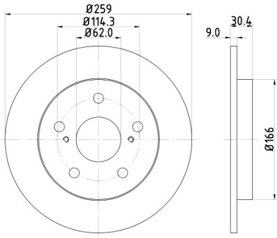 Disco de freio HELLA 8DD 355 118-981