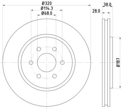 Disco de freio HELLA 8DD 355 119-001