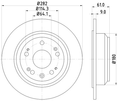 Disco de freio HELLA 8DD 355 119-041