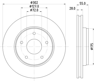 Disco de freio HELLA 8DD 355 119-191