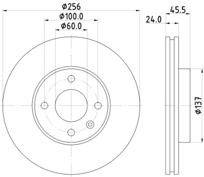 Disco de freio HELLA 8DD 355 119-351
