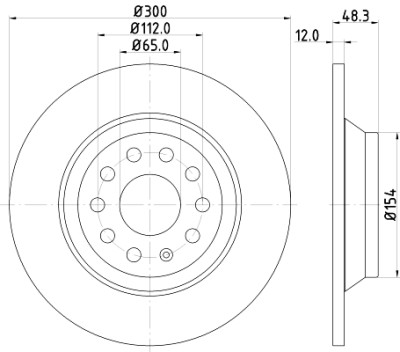 Disco de freio HELLA 8DD 355 119-481