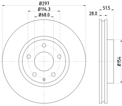 Disco de freio HELLA 8DD 355 119-581