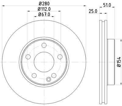 Disco de freio HELLA 8DD 355 119-601