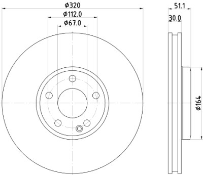 Disco de freio HELLA 8DD 355 119-701