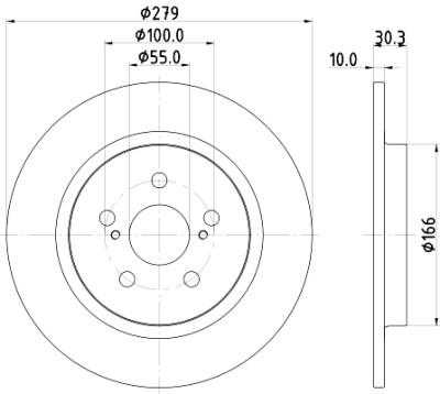 Disco de freio HELLA 8DD 355 120-191