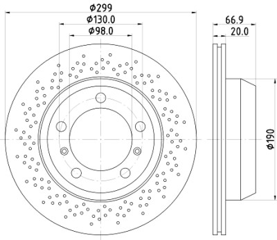 Disco de freio HELLA 8DD 355 120-221