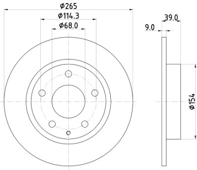 Disco de freio HELLA 8DD 355 120-461
