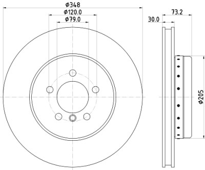 Disco de freio HELLA 8DD 355 120-751
