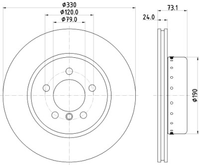 Disco de freio HELLA 8DD 355 120-761