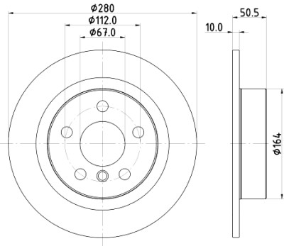 Disco de freio HELLA 8DD 355 122-661