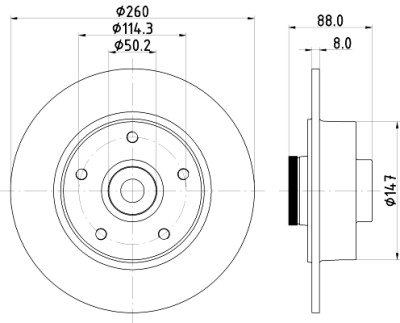 Disco de freio HELLA 8DD 355 123-311