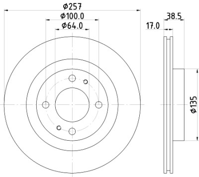 Disco de freio HELLA 8DD 355 125-241
