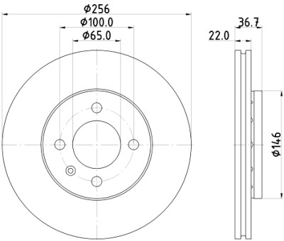 Disco de freio HELLA 8DD 355 125-391