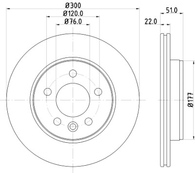 Disco de freio HELLA 8DD 355 125-571