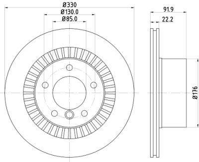 Disco de freio HELLA 8DD 355 126-331