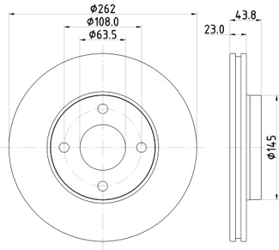 Disco de freio HELLA 8DD 355 126-601