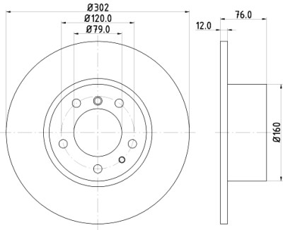 Disco de freio HELLA 8DD 355 127-021