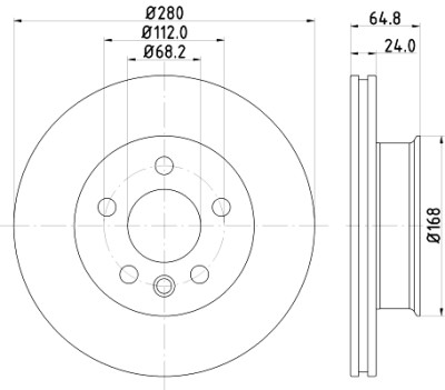 Disco de freio HELLA 8DD 355 127-061