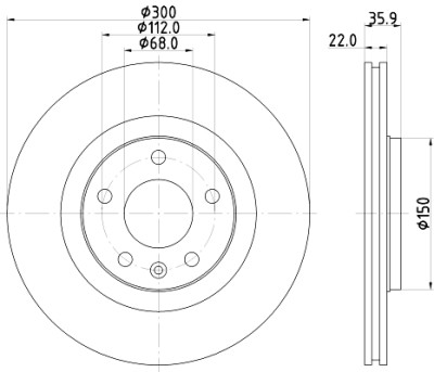 Disco de freio HELLA 8DD 355 128-391
