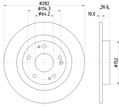 Disco de freio HELLA 8DD 355 131-901