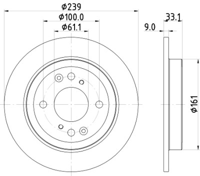 Disco de freio HELLA 8DD 355 132-061