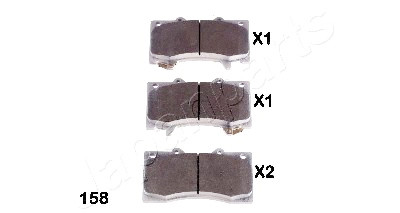 Conjunto de pastilhas de freio JAPANPARTS JAPPA-158AF