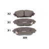 Conjunto de pastilhas de freio JAPANPARTS JAPPA-309AF