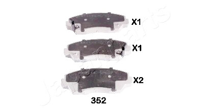 Conjunto de pastilhas de freio JAPANPARTS JAPPA-352AF