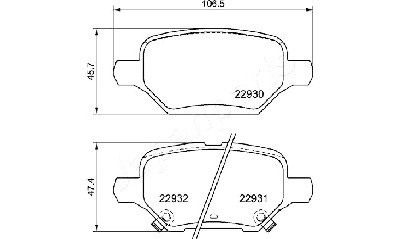 Conjunto de pastilhas de freio JAPANPARTS JAPPP-0405AF