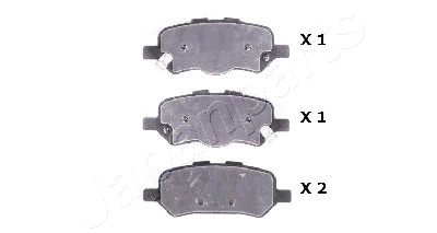 Conjunto de pastilhas de freio JAPANPARTS JAPPP-2003AF