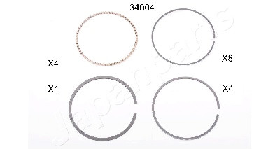 Anel de pistão JAPANPARTS JAPRS34004