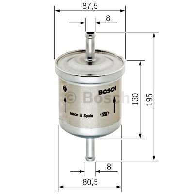 Filtro de combustível BOSCH 0 450 905 195