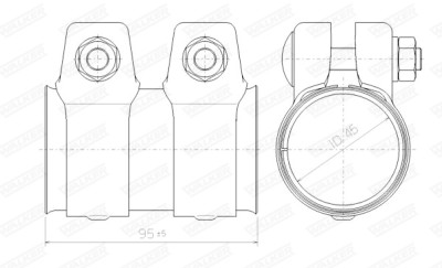 Conectores de tubos, sistema de exaustão WALKER 80713