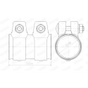 Conectores de tubos, sistema de exaustão WALKER 80714