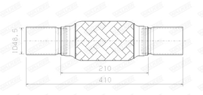 Conector de tubos, sistema de escape