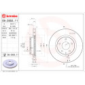 Conjunto de discos de freio BREMBO 09.C652.11