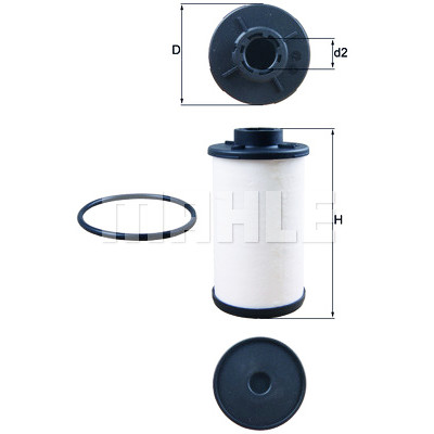 Filtro hidráulico, transmissão automática MAHLE ORIGINAL HX 132D
