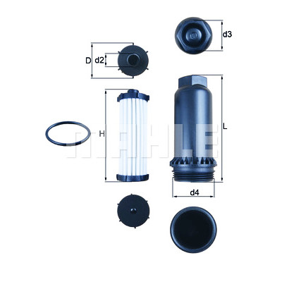 Filtro hidráulico, transmissão automática MAHLE ORIGINAL HX 151KIT