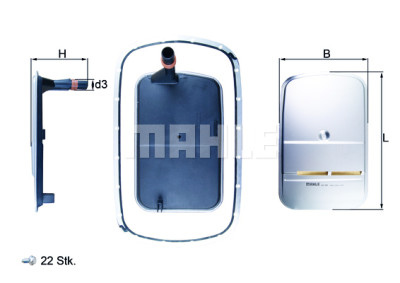 Filtro hidráulico, transmissão automática MAHLE ORIGINAL HX 165KIT