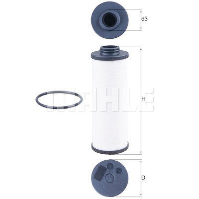 Filtro hidráulico, transmissão automática MAHLE ORIGINAL HX 186D