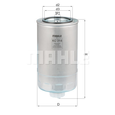 Filtro de combustível MAHLE ORIGINAL KC 214