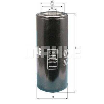 Filtro de combustível MAHLE ORIGINAL KC 255