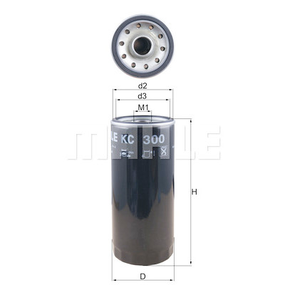 Filtro de combustível MAHLE ORIGINAL KC 300