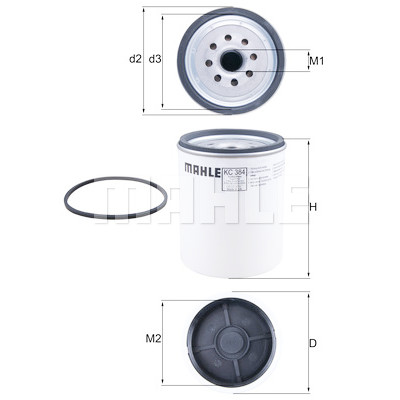 Filtro de combustível MAHLE ORIGINAL KC 384D